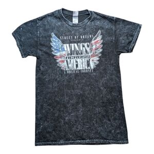 3/$20 Wings Across America A Musical Journey Black Colortone T-shirt Men's Small